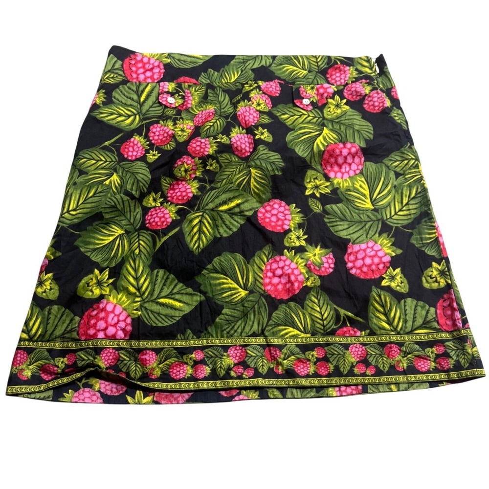 Mary Marshmallow Strawberry Tropical Fruit Print Mini Skirt S/XXL Boho Preppy